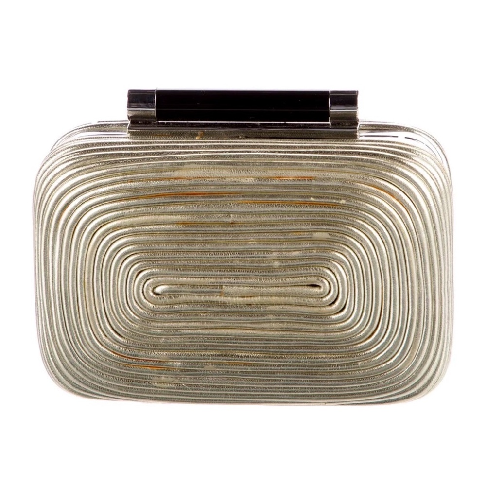 DIANE VON FURSTENBERG Metallic Leather Clutch